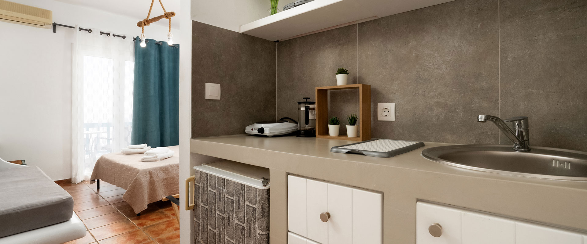 Anemos Sea View accommodation in Batsi, Andros