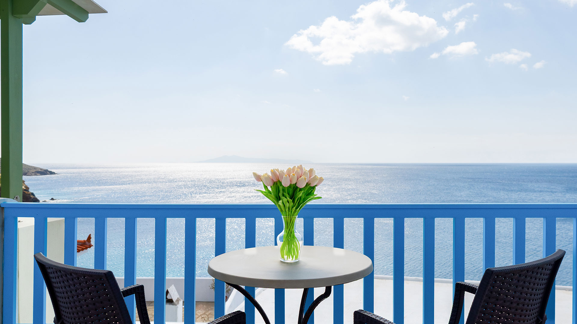 Aegean sea view from Batsi, Andros