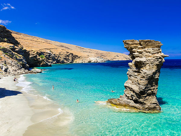 Beautiful beaches of Andros