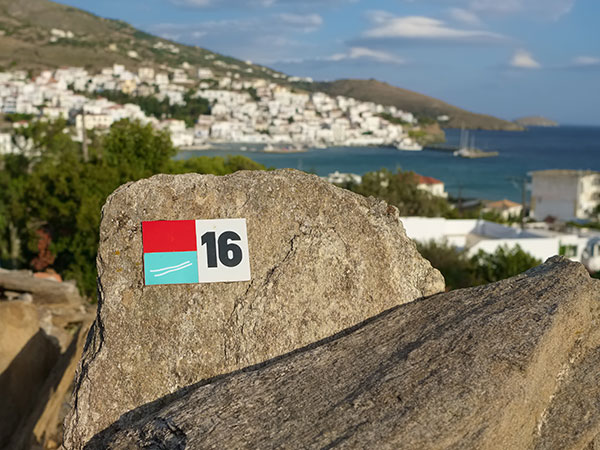 Hiking trails on Andros